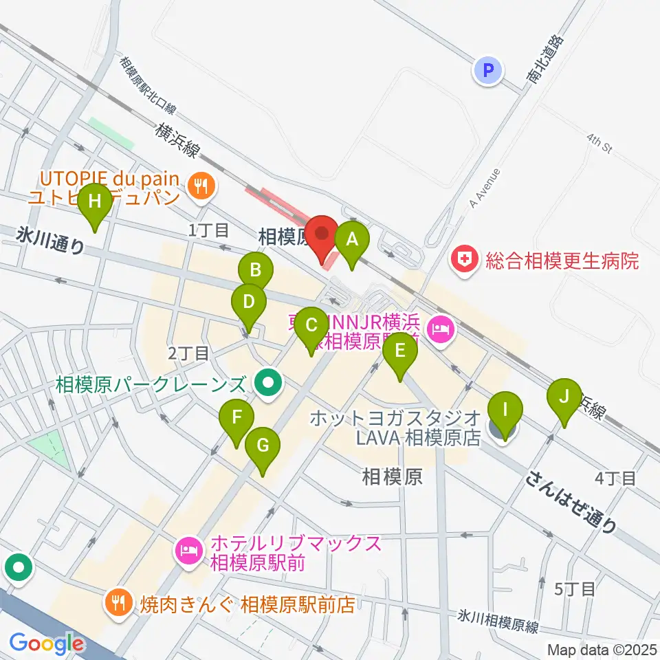 スガナミ楽器 相模原センター周辺のコンビニエンスストア一覧地図