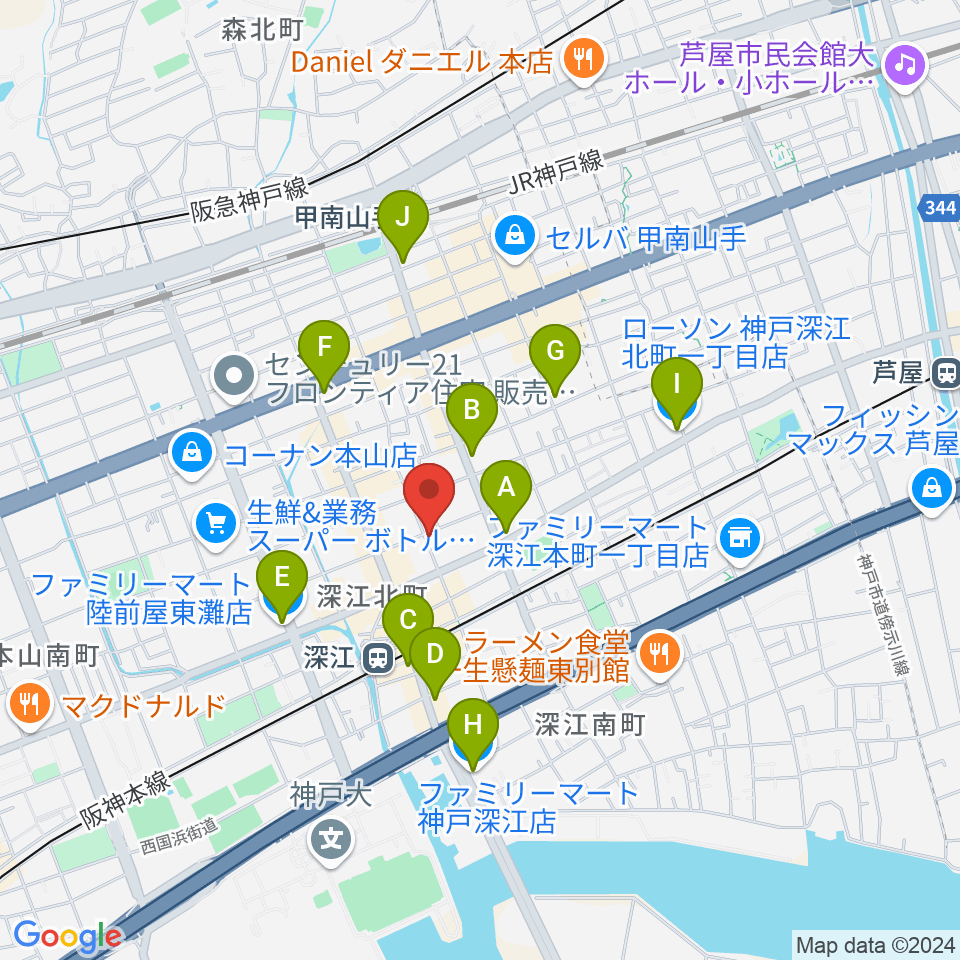 レオミュージック周辺のコンビニエンスストア一覧地図