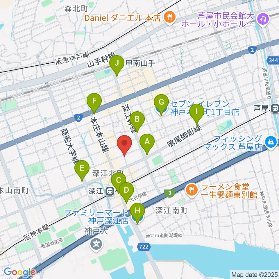 レオミュージック周辺のコンビニエンスストア一覧地図