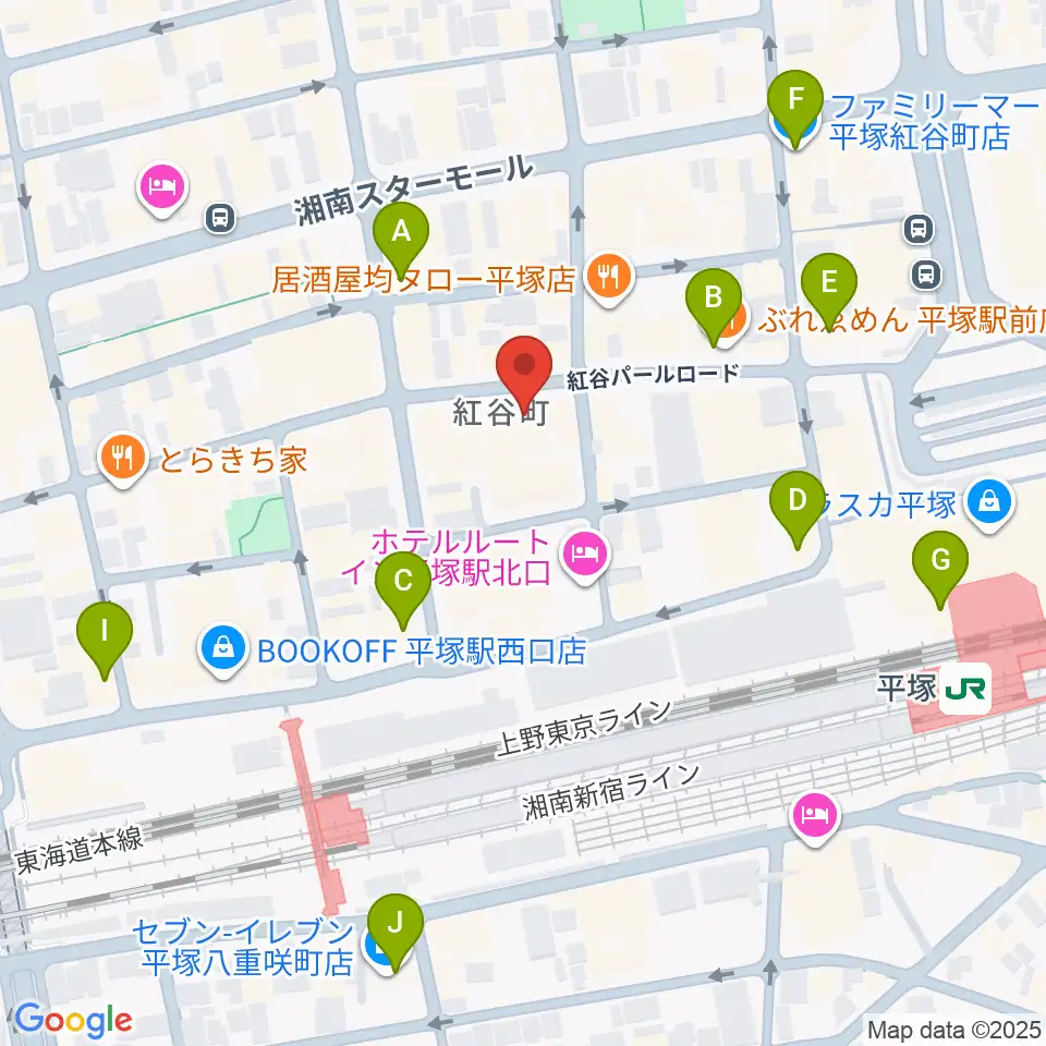 音楽スペースパル周辺のコンビニエンスストア一覧地図