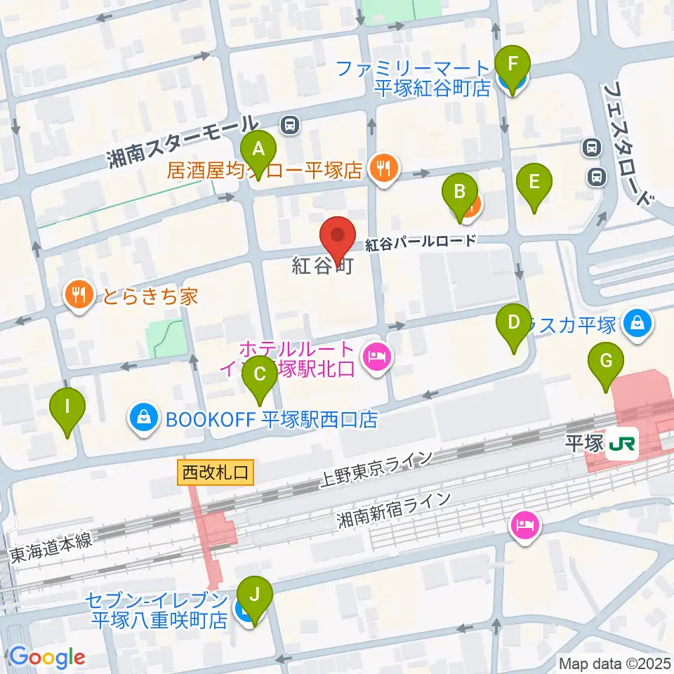 音楽スペースパル周辺のコンビニエンスストア一覧地図