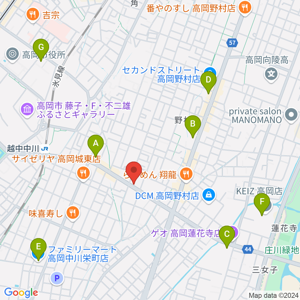 開進堂楽器 MPC高岡周辺のコンビニエンスストア一覧地図