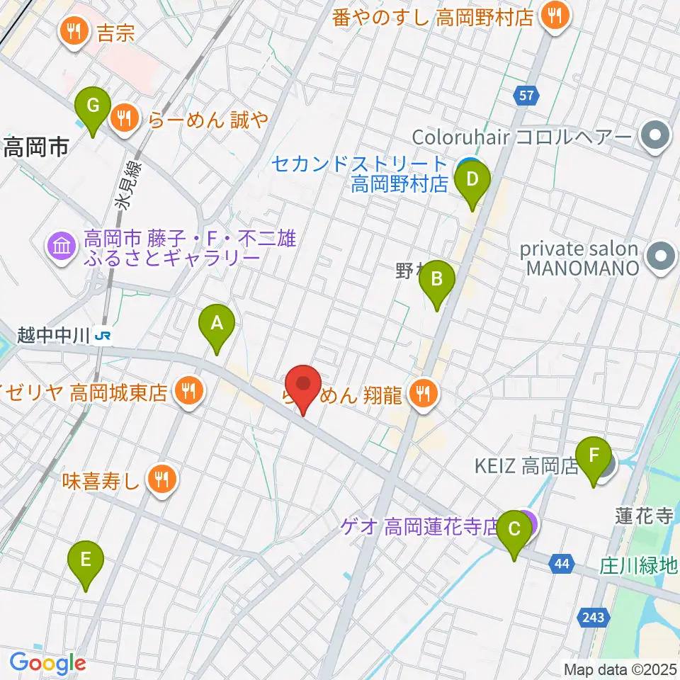 開進堂楽器 MPC高岡周辺のコンビニエンスストア一覧地図