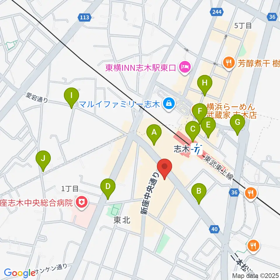 森音楽教室周辺のコンビニエンスストア一覧地図