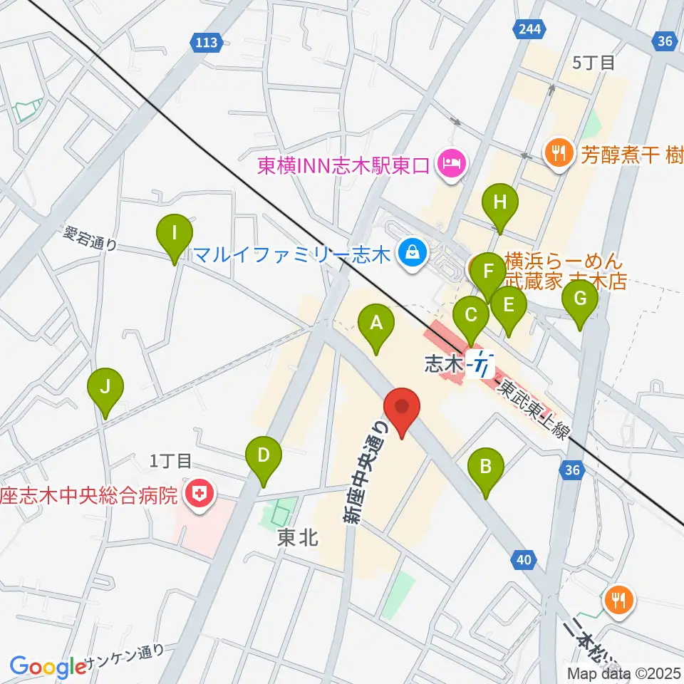 森音楽教室周辺のコンビニエンスストア一覧地図