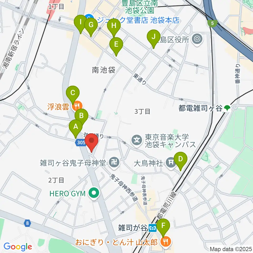 東京音楽大学付属民族音楽研究所周辺のコンビニエンスストア一覧地図