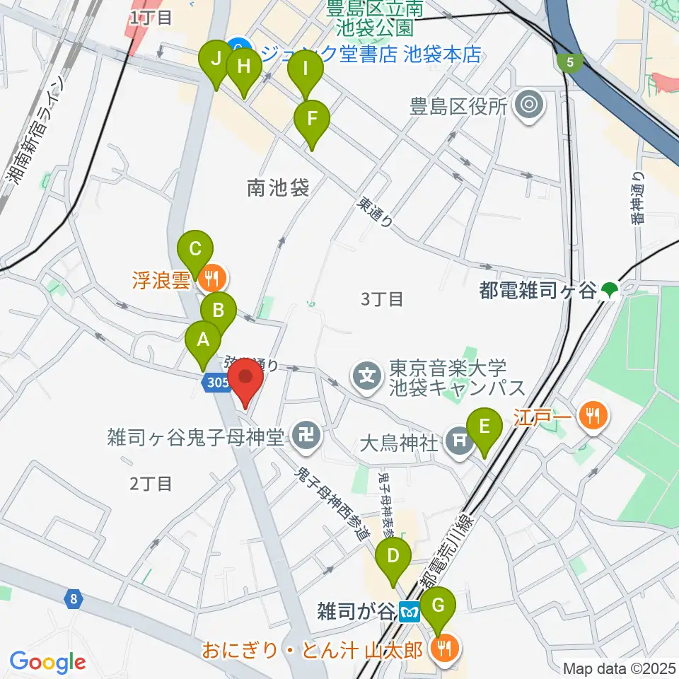 東京音楽大学付属民族音楽研究所周辺のコンビニエンスストア一覧地図