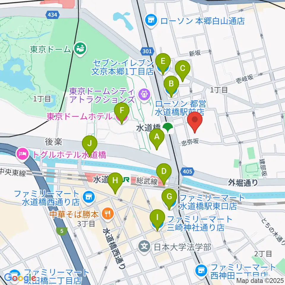 宝槻美代子音楽教室周辺のコンビニエンスストア一覧地図