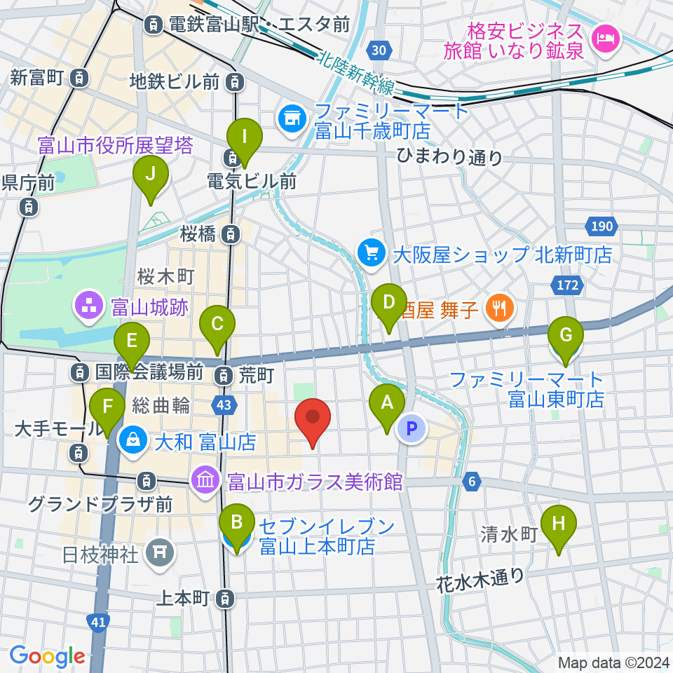 友井音楽教室周辺のコンビニエンスストア一覧地図