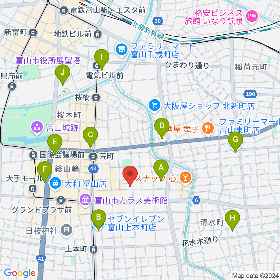 友井音楽教室周辺のコンビニエンスストア一覧地図