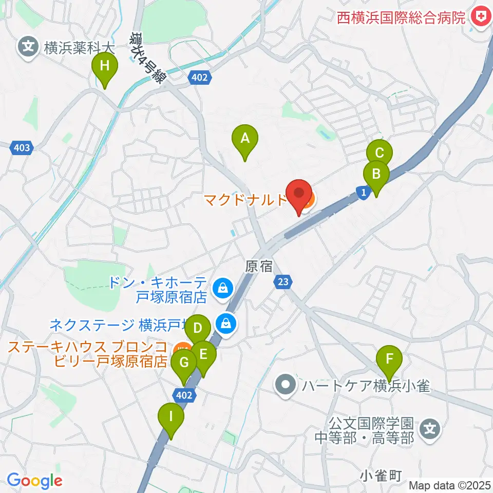 原宿音楽教室&カルチャースクール周辺のコンビニエンスストア一覧地図