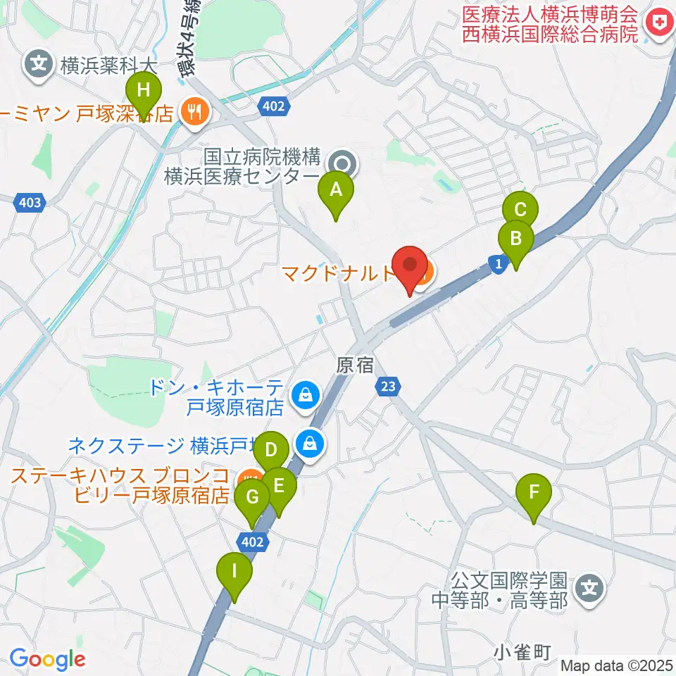 原宿音楽教室＆カルチャースクール周辺のコンビニエンスストア一覧地図