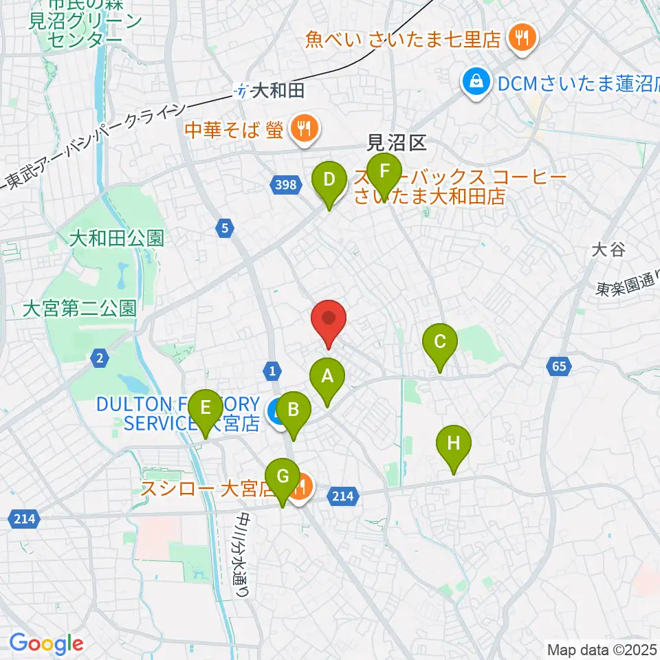 星の音楽教室周辺のコンビニエンスストア一覧地図