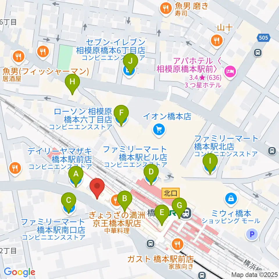 メリーミュージックアカデミー周辺のコンビニエンスストア一覧地図