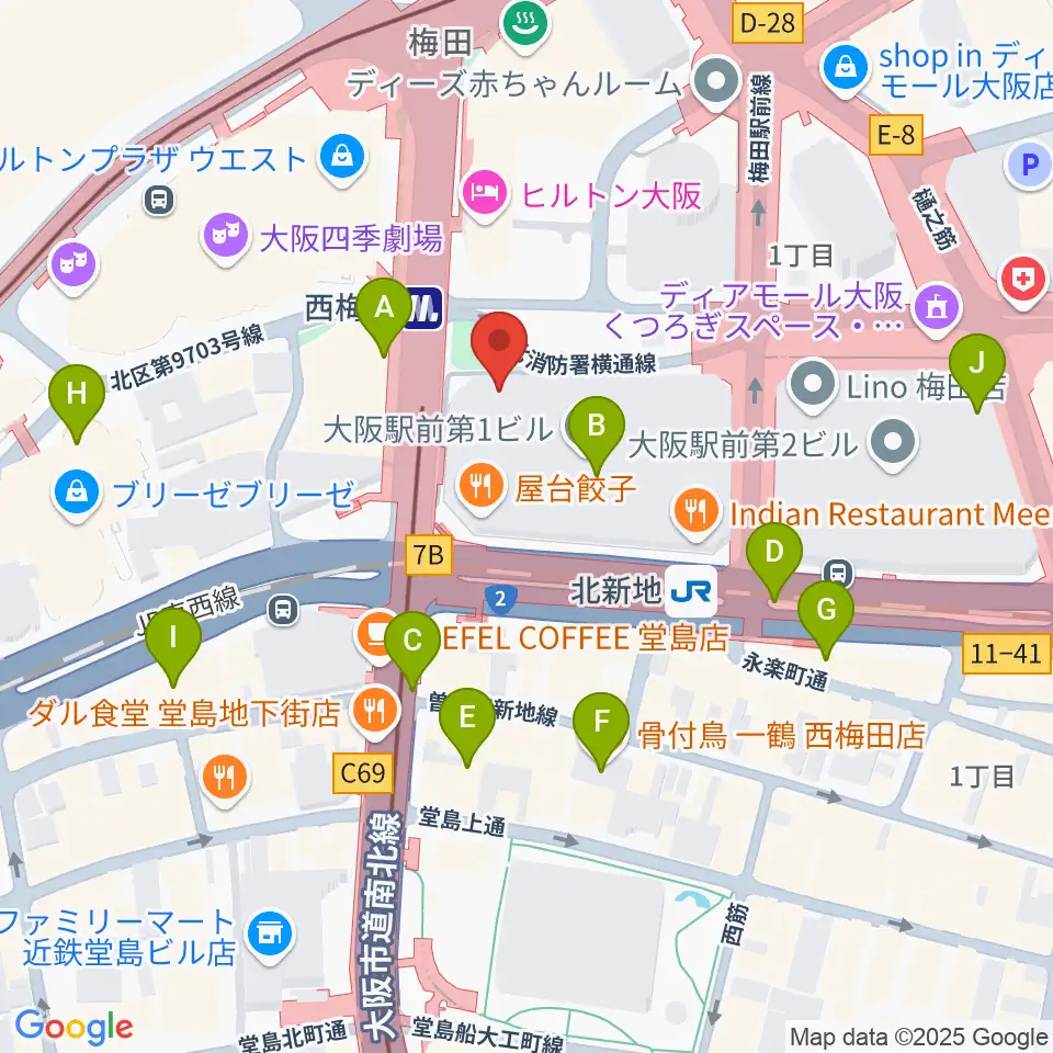 北尾音楽研究所周辺のコンビニエンスストア一覧地図