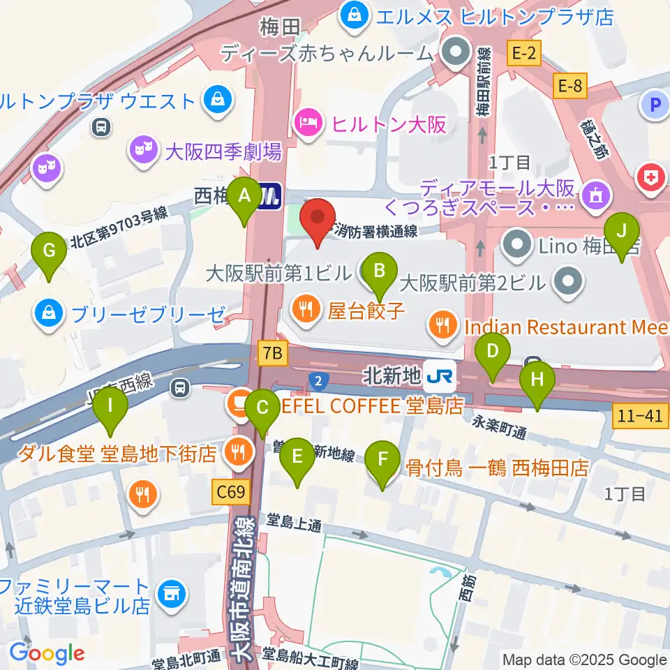 北尾音楽研究所周辺のコンビニエンスストア一覧地図