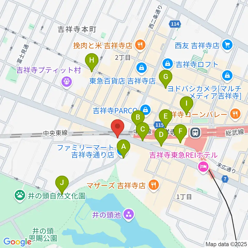 M&N Bit Of Sound周辺のコンビニエンスストア一覧地図