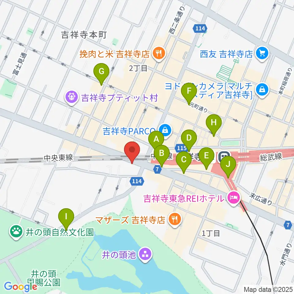 M&N Bit Of Sound周辺のコンビニエンスストア一覧地図