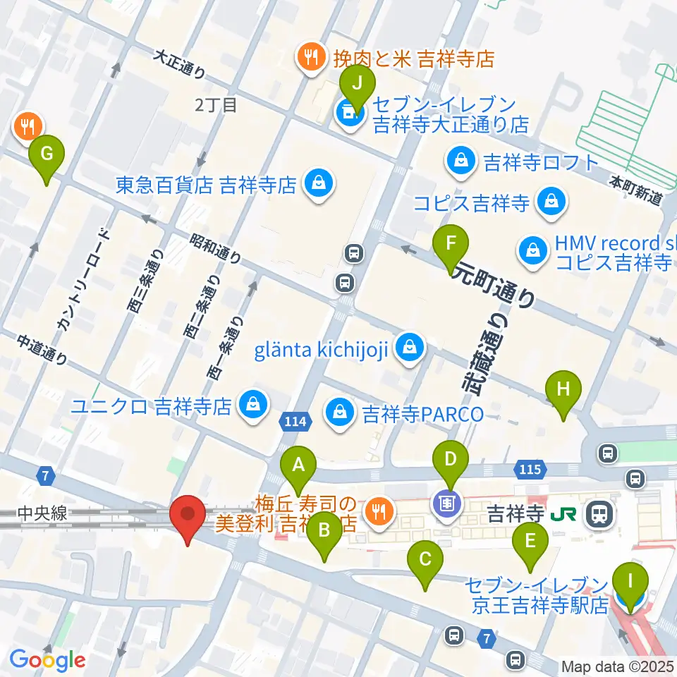 M&N Bit Of Sound周辺のコンビニエンスストア一覧地図