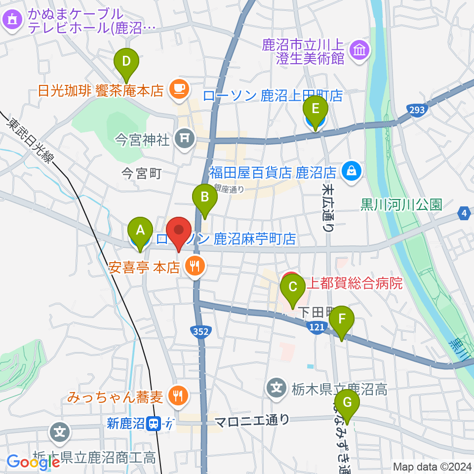 エルベ音楽院周辺のコンビニエンスストア一覧地図