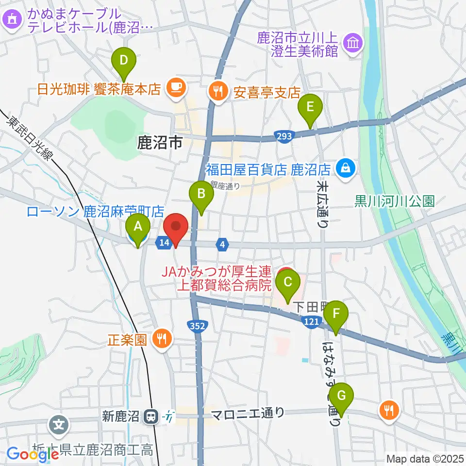 エルベ音楽院周辺のコンビニエンスストア一覧地図