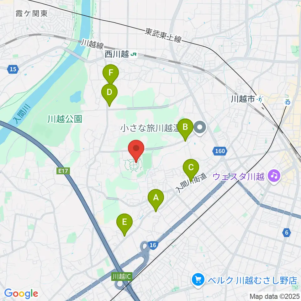 尚美学園大学周辺のコンビニエンスストア一覧地図