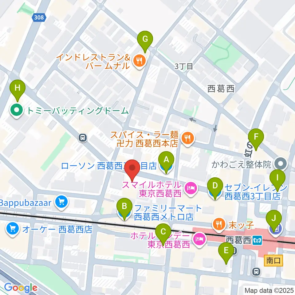 東京スクールオブミュージック＆ダンス専門学校周辺のコンビニエンスストア一覧地図