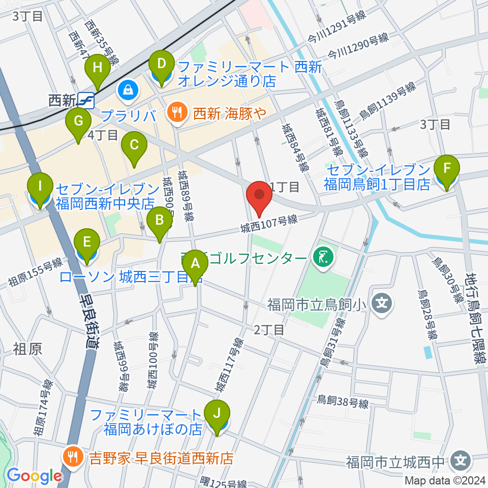 ソルフェ音楽専門学院周辺のコンビニエンスストア一覧地図