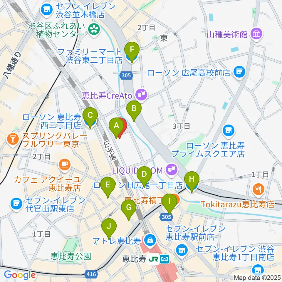 日本ピアノ調律・音楽学院周辺のコンビニエンスストア一覧地図