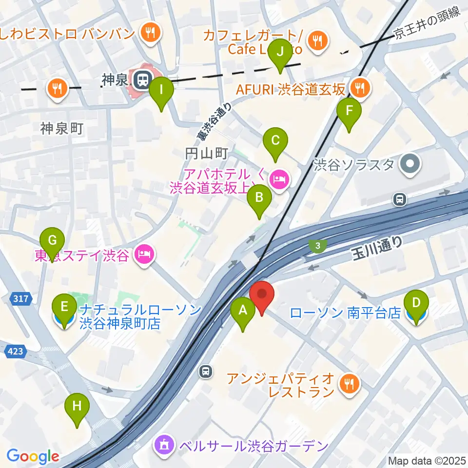 日本ピアノ調律・音楽学院周辺のコンビニエンスストア一覧地図