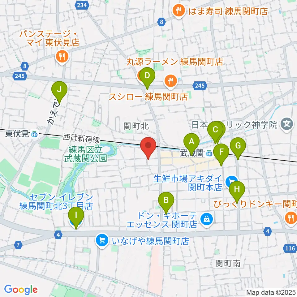 べっら・ぼーちぇ音楽院周辺のコンビニエンスストア一覧地図