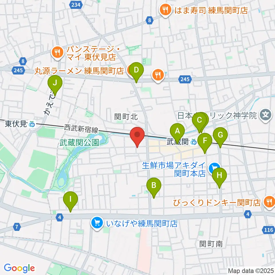 べっら・ぼーちぇ音楽院周辺のコンビニエンスストア一覧地図