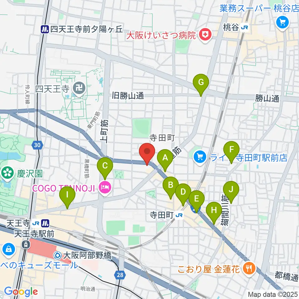 うえはミュージックフォレスト周辺のコンビニエンスストア一覧地図