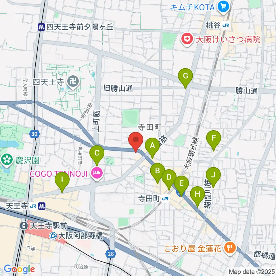 うえはミュージックフォレスト周辺のコンビニエンスストア一覧地図