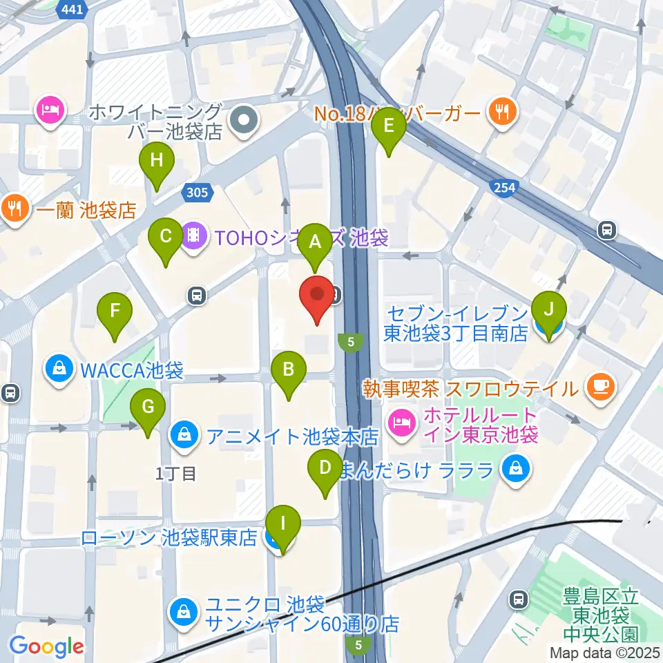 東京ミューズ・アカデミー周辺のコンビニエンスストア一覧地図