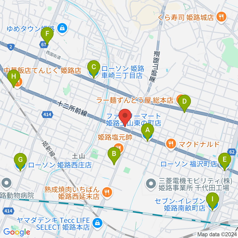 サウンドステーション周辺のコンビニエンスストア一覧地図