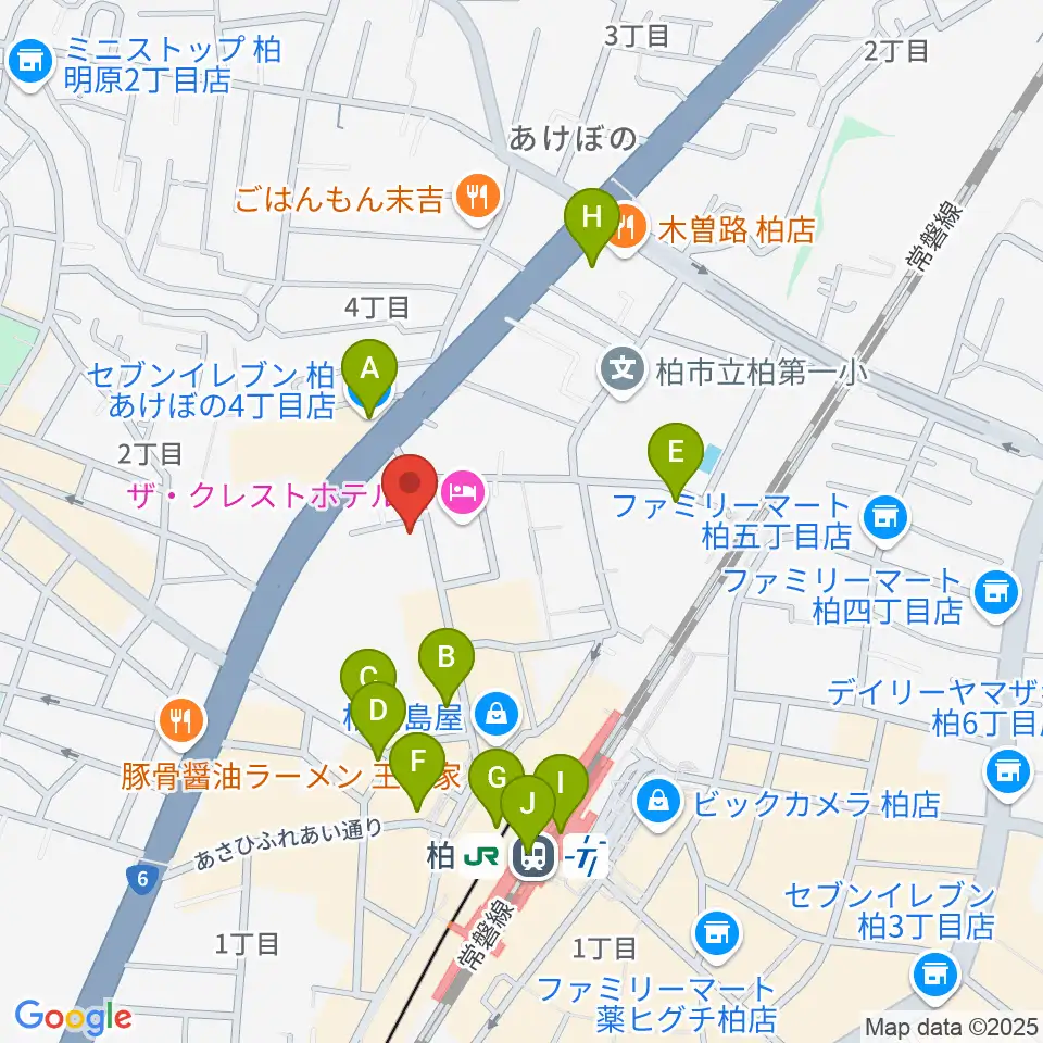 フォリア・ミュージックルーム周辺のコンビニエンスストア一覧地図