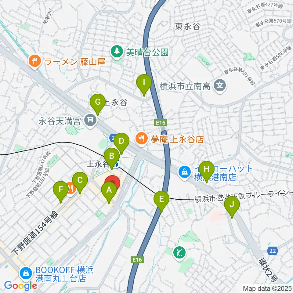 平山音楽院 上永谷本校周辺のコンビニエンスストア一覧地図