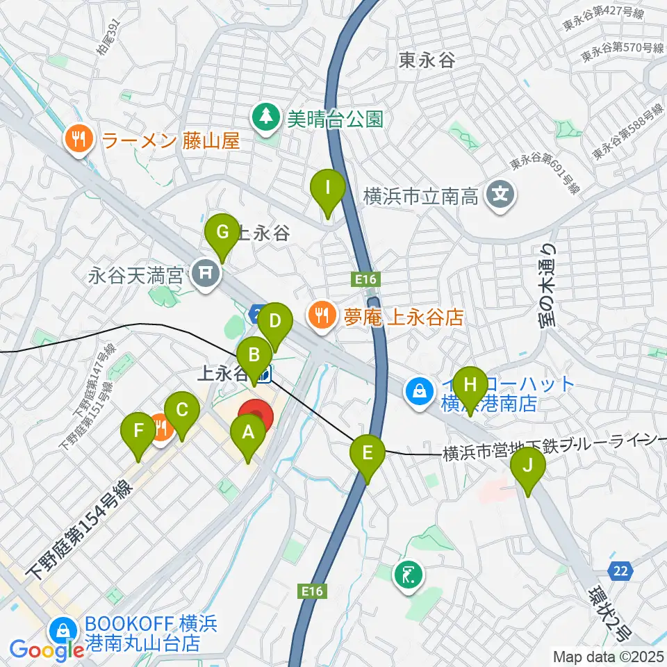 平山音楽院 上永谷本校周辺のコンビニエンスストア一覧地図