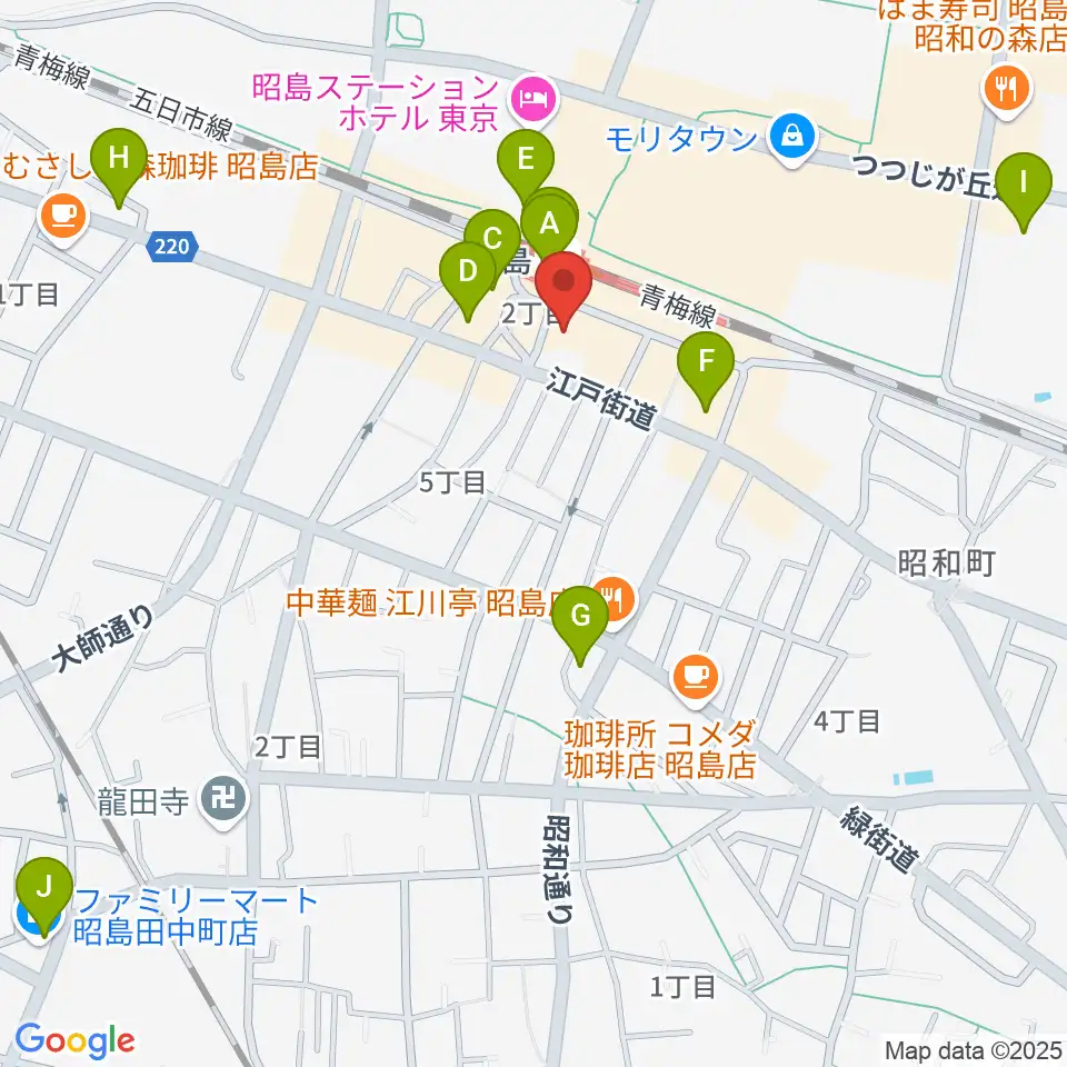 マツダミュージックアカデミー周辺のコンビニエンスストア一覧地図