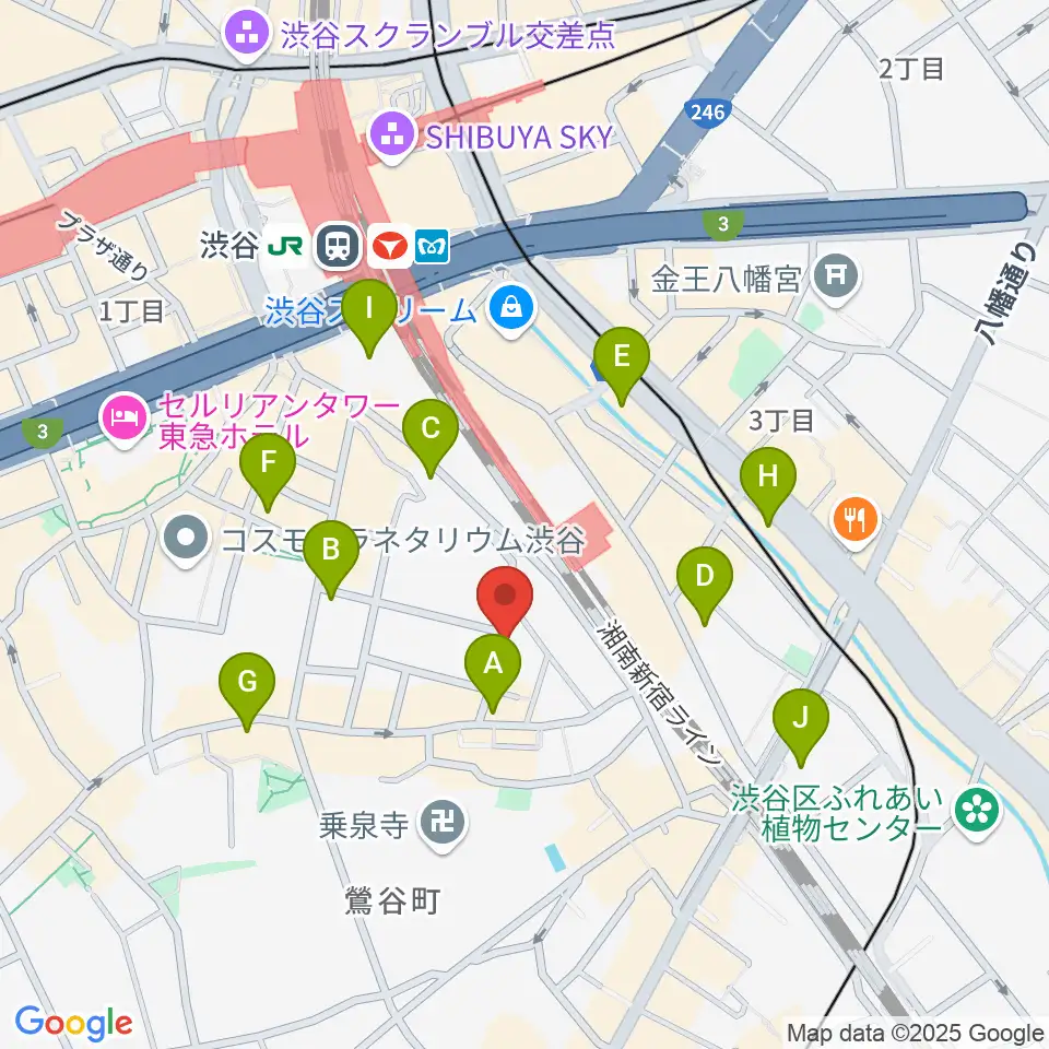 ヴァーヴミュージックスクール周辺のコンビニエンスストア一覧地図