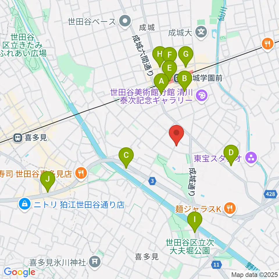 ピア・ちゃピアノ教室周辺のコンビニエンスストア一覧地図