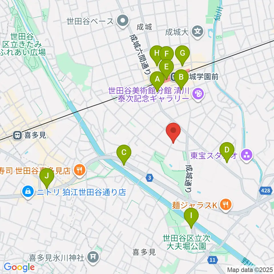 ピア・ちゃピアノ教室周辺のコンビニエンスストア一覧地図