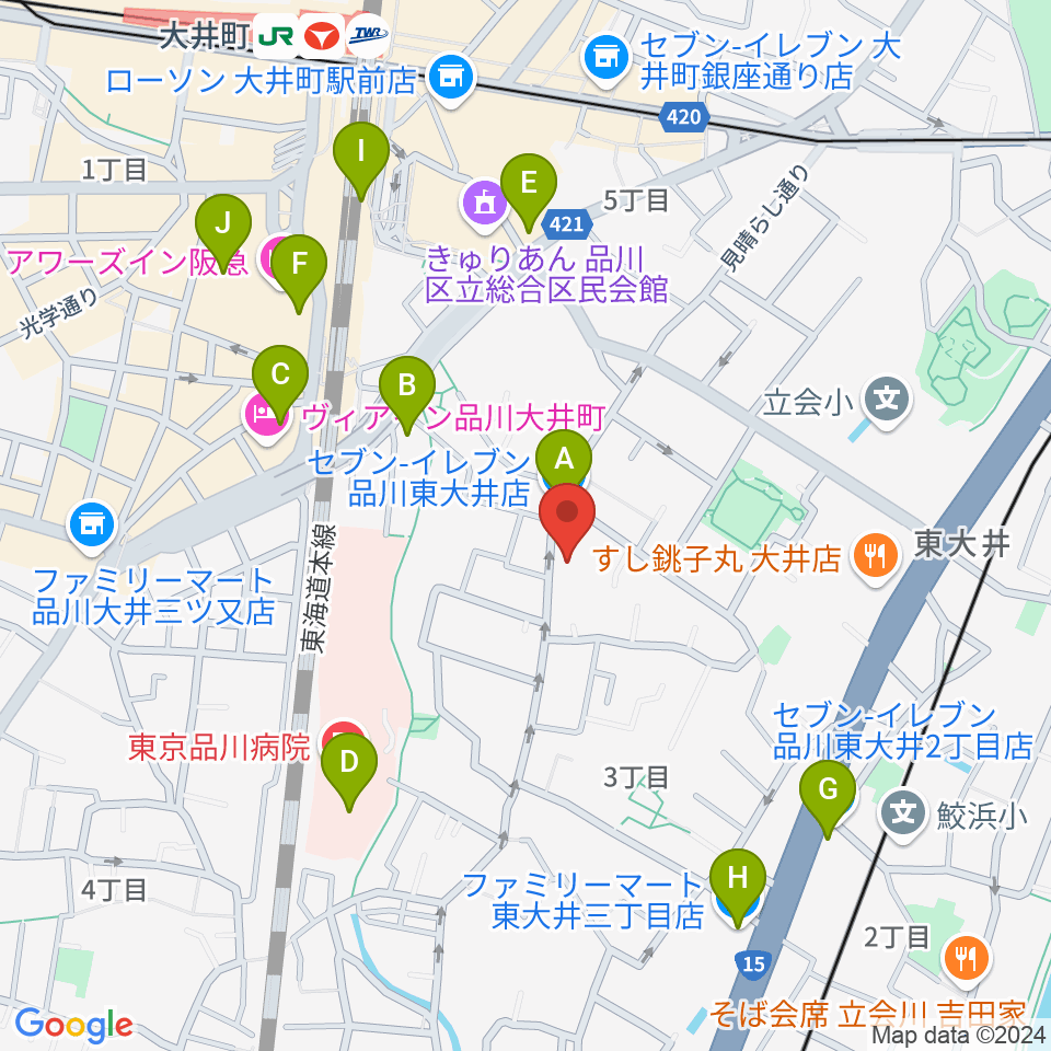 天華二胡学院周辺のコンビニエンスストア一覧地図