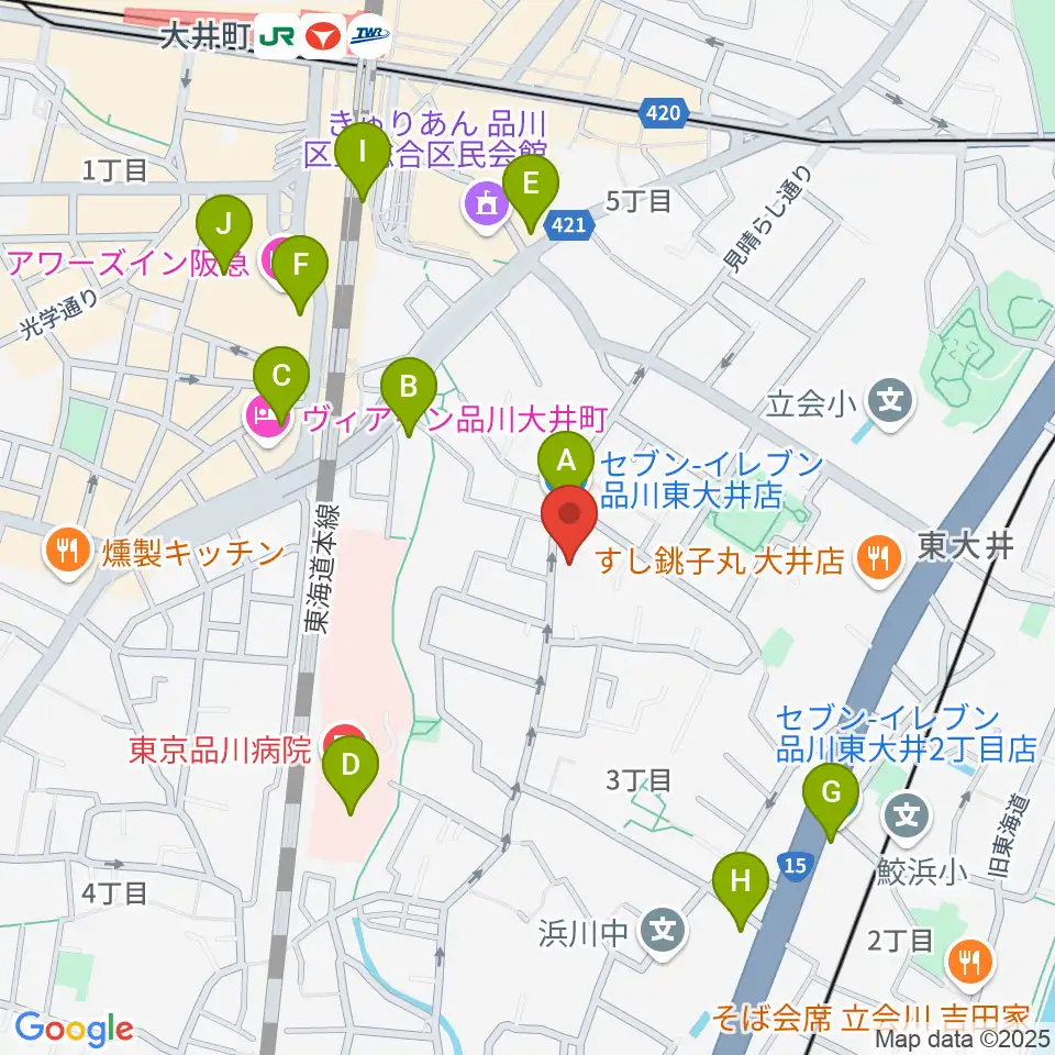 天華二胡学院周辺のコンビニエンスストア一覧地図
