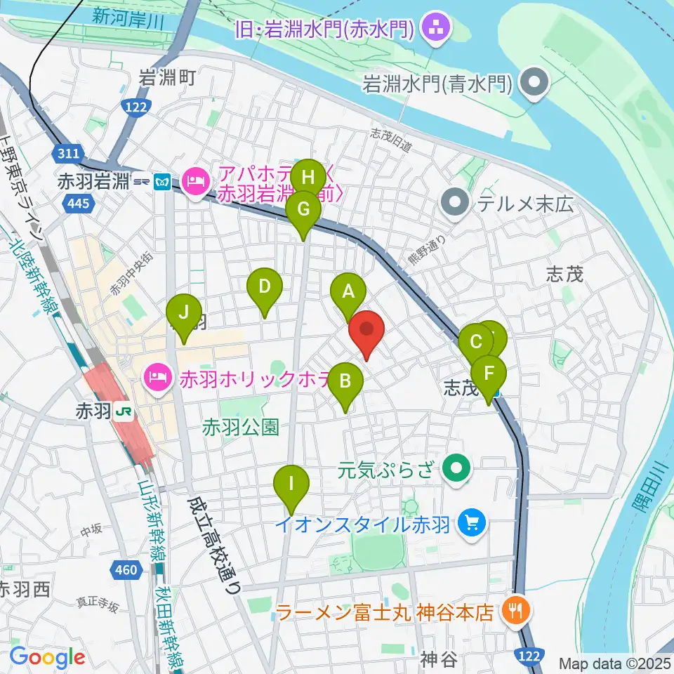 ドルチェ音楽学園周辺のコンビニエンスストア一覧地図
