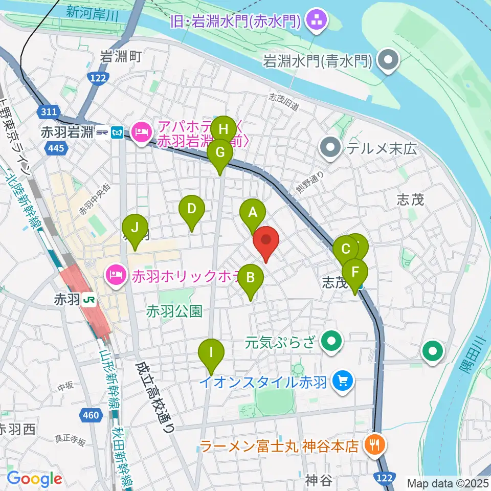 ドルチェ音楽学園周辺のコンビニエンスストア一覧地図