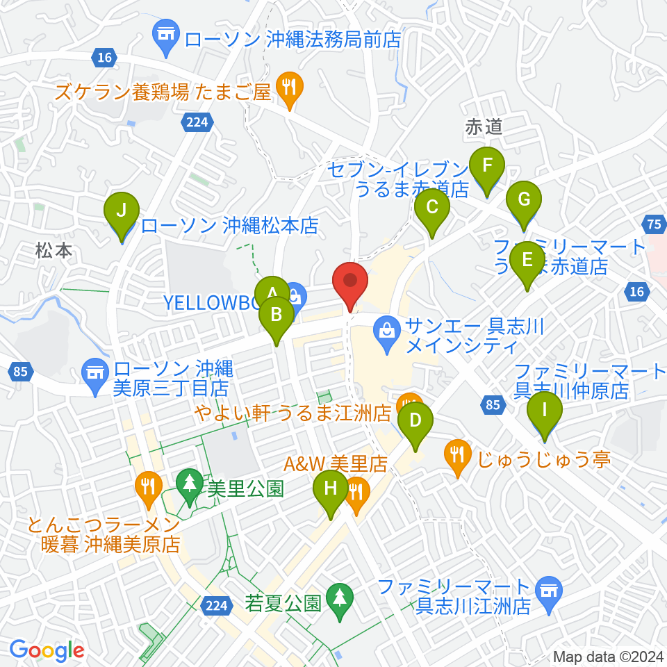 音楽教室ヒラソル周辺のコンビニエンスストア一覧地図