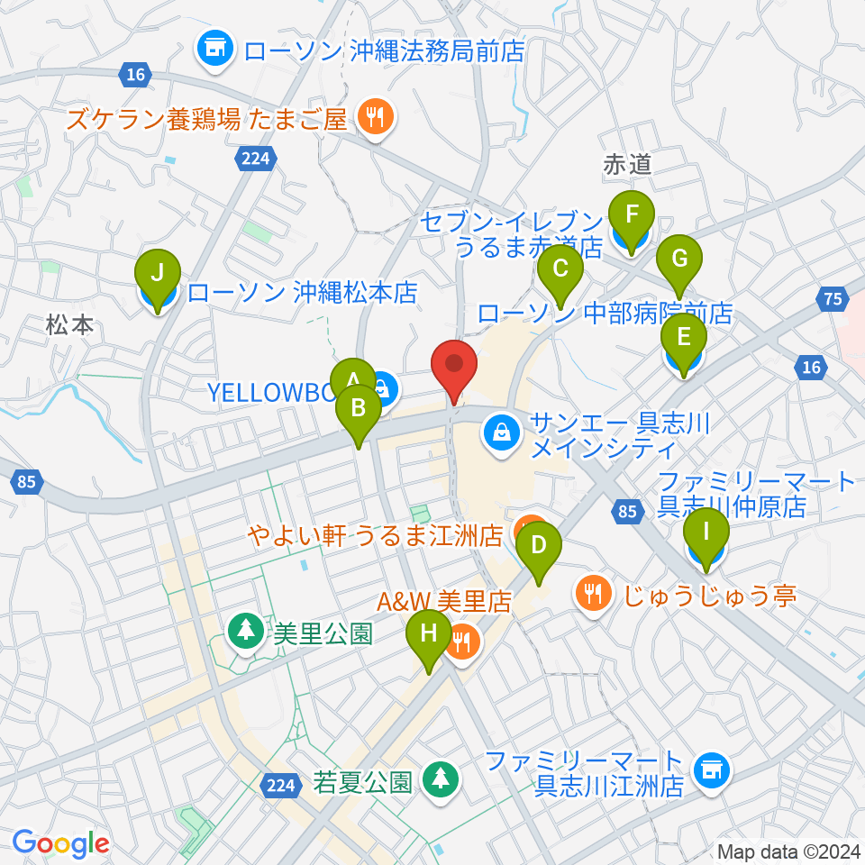 音楽教室ヒラソル周辺のコンビニエンスストア一覧地図