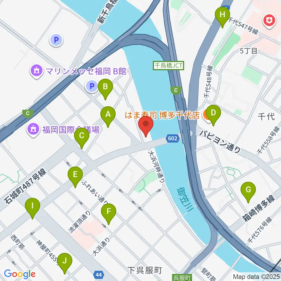 福岡スクールオブミュージック&ダンス専門学校周辺のコンビニエンスストア一覧地図